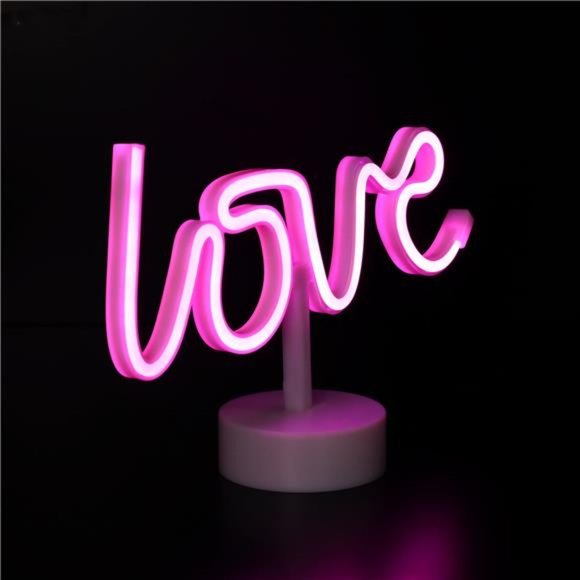 New in Box  Neon-Style Love Light Battery Operated Pink LED, with Built-in Timer - Picture 3 of 8